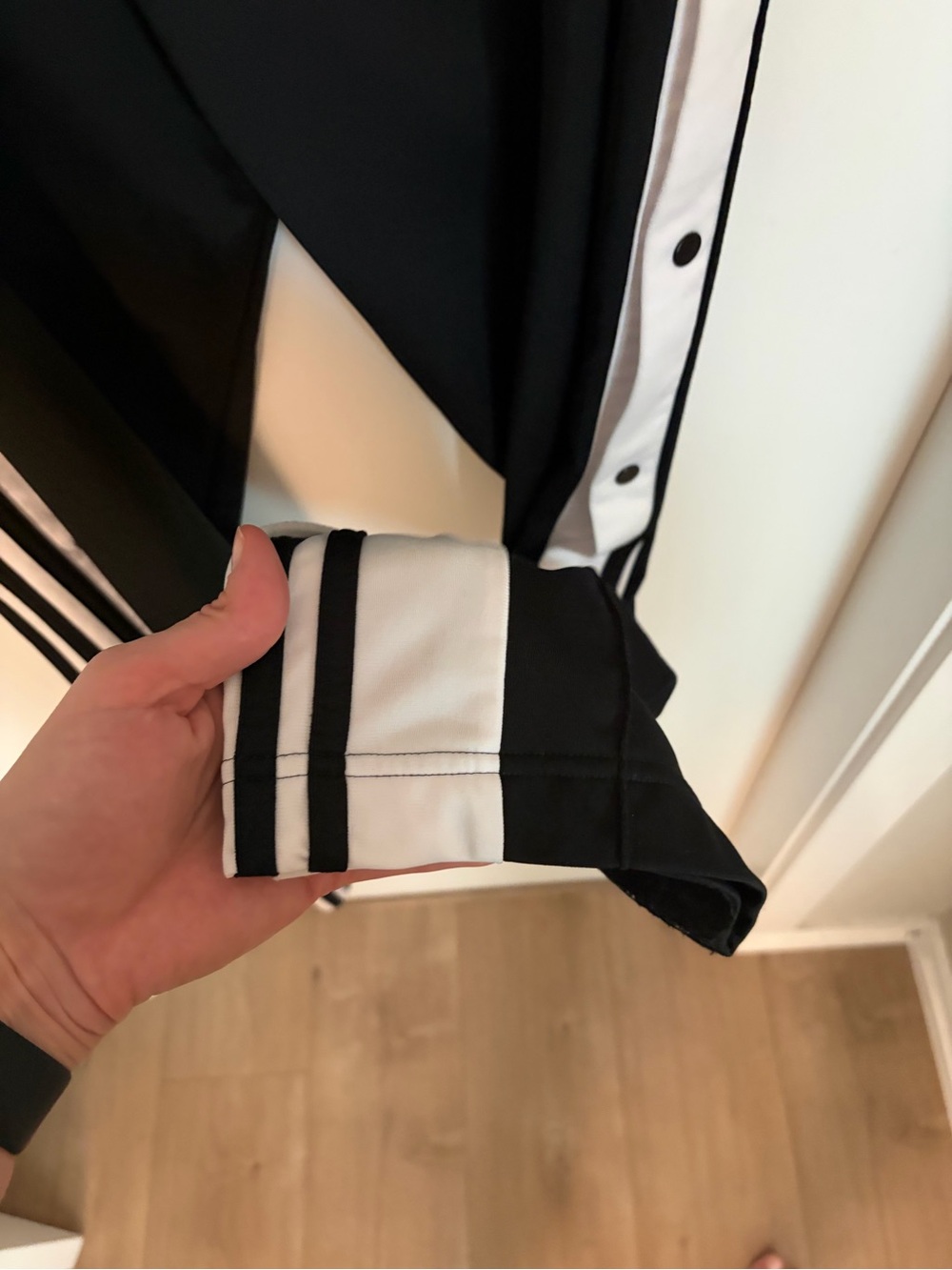 Adidas Black and White Athletic Track Pants - Picture 6 of 6